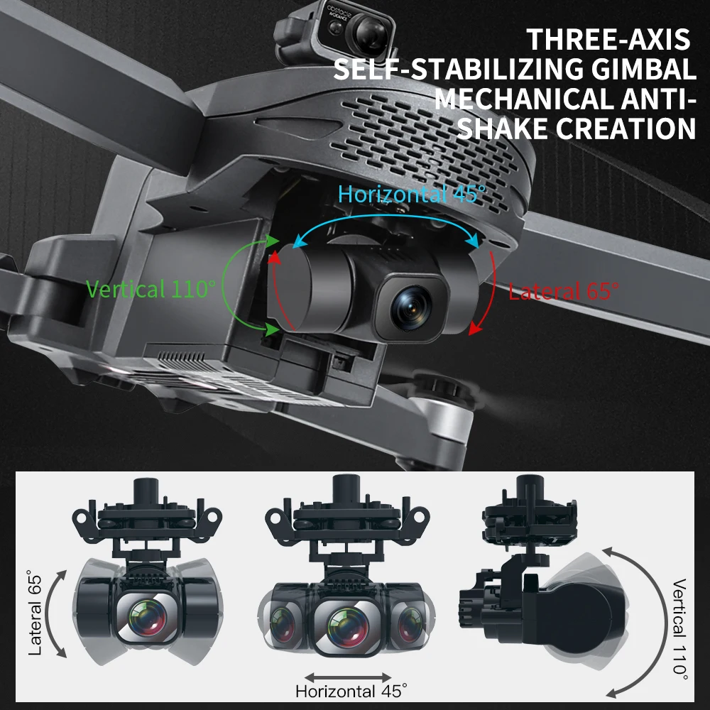 L109 PRO MAX 3 Axis Gimbal Drone EIS Anti-shake Esc Camera 4k Professional Drone 3km Smart Homing Gps Follow Me Drone 5g Wifi