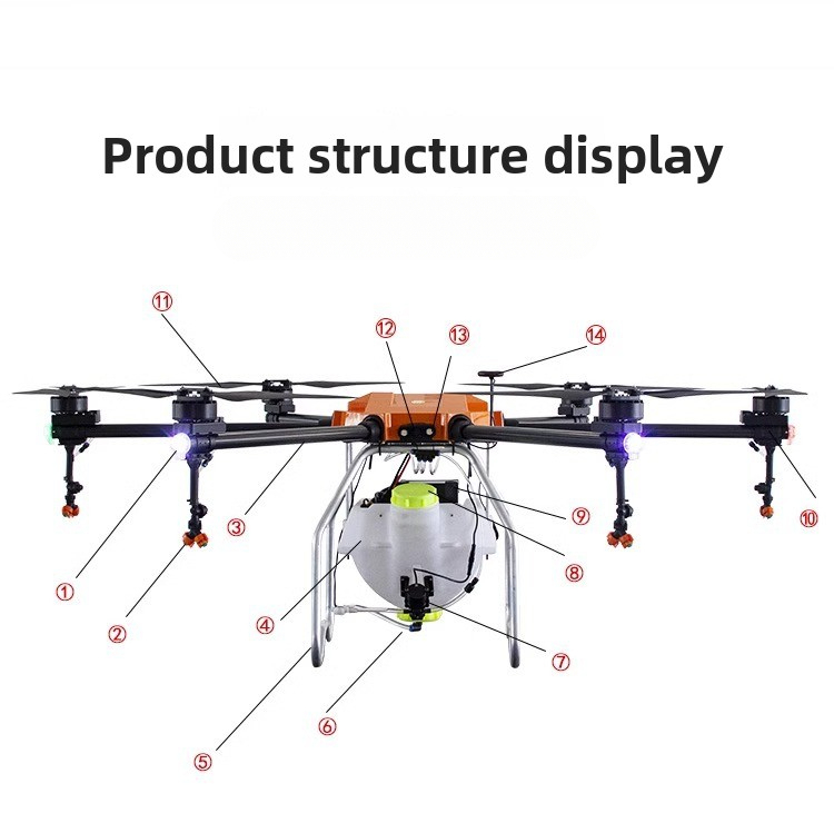Large Agricultural Plant Protection Drone 5-50L for Spraying Pesticides, Fertilizing, and Seeding