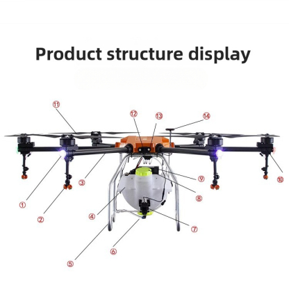 Large Agricultural Plant Protection Drone 5-50L for Spraying Pesticides, Fertilizing, and Seeding