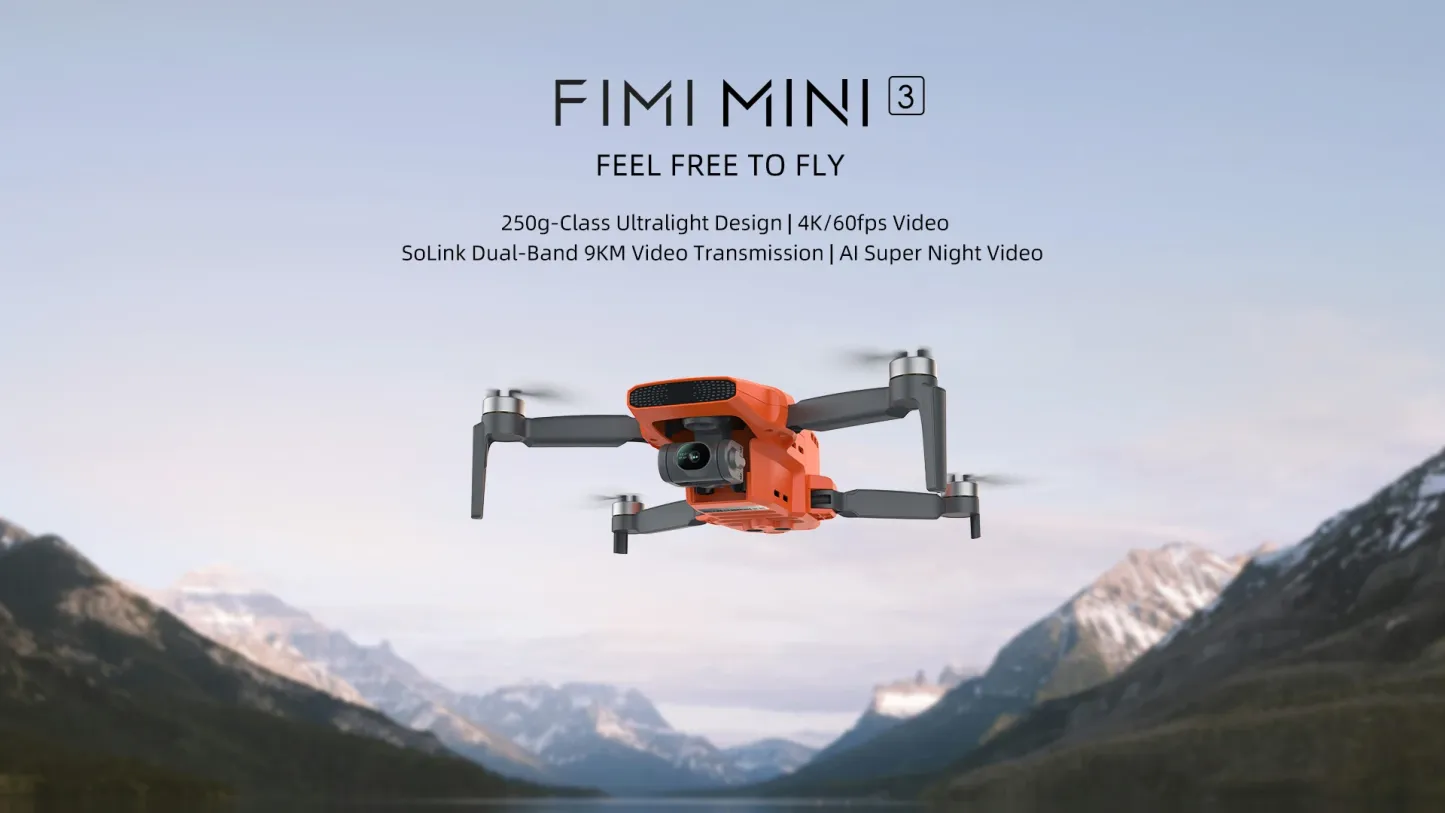 FIMI Mini 3 Timelapse Gps Positioning Drone 4g Wifi Fpv 15km Long Distance Real Time Transmission Remote ID 100M Megaphone Drone