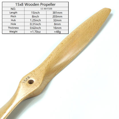 dwhobby Remote Control Model Airplane Fixed Wing Propeller Parts Methanol Engine Accessories Beech Wood Propeller Blades