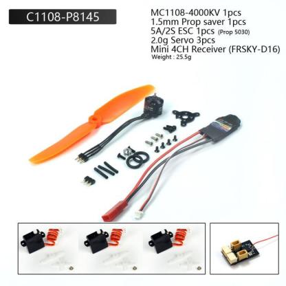 Remote Control Model Aircraft Motor Toy Fixed Wing Parts MC1108 4000KV Motor Accessories
