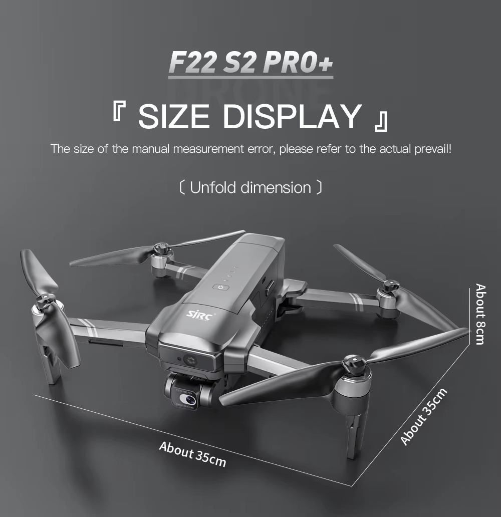 F22 S2 PRO + Smart Follow Me 6km Long Distance Drone 5g Wifi Fpv Photography Drone with 4k Camera and Gps App Found Drone