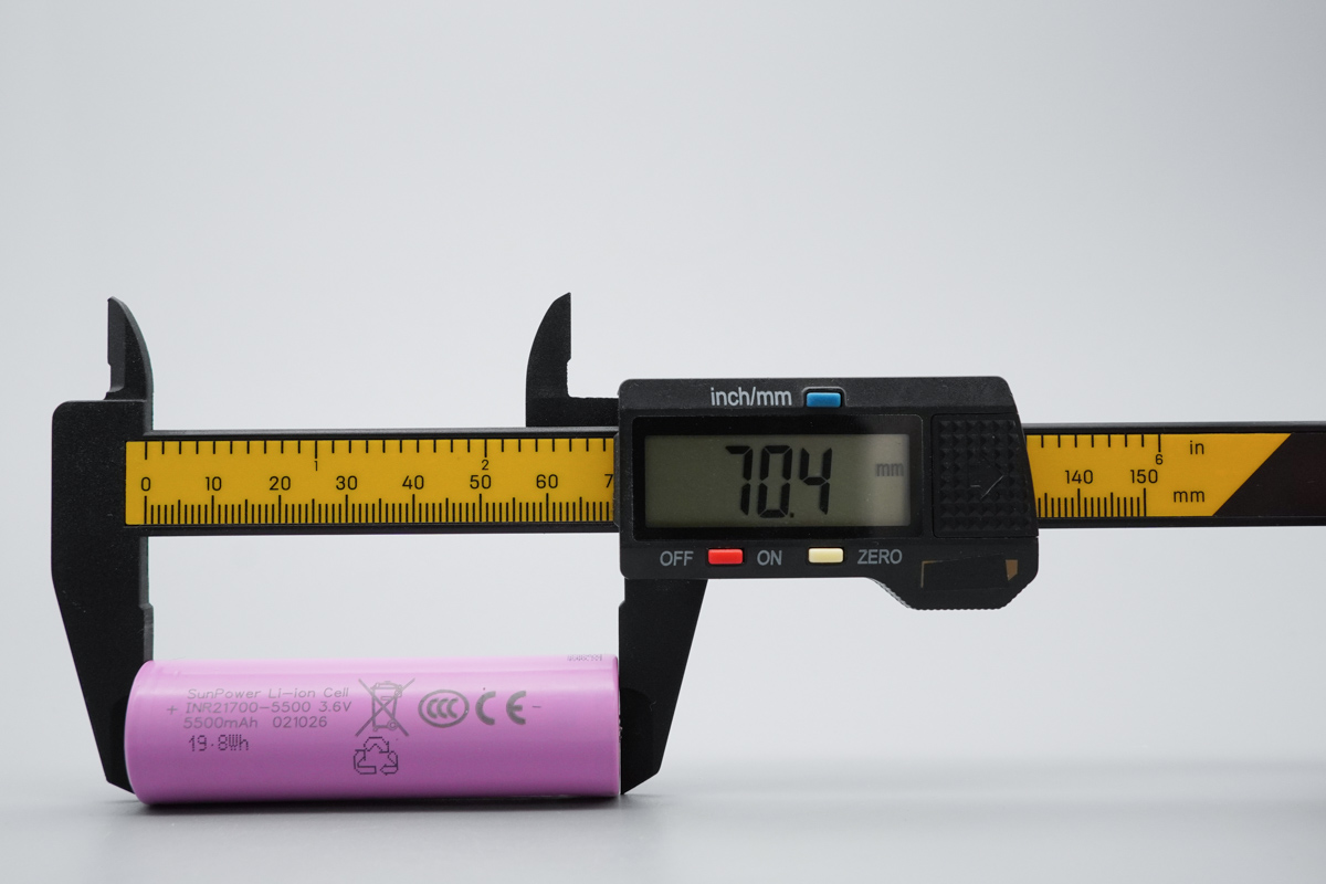 长虹三杰INR21700-5500mAh 3.6V