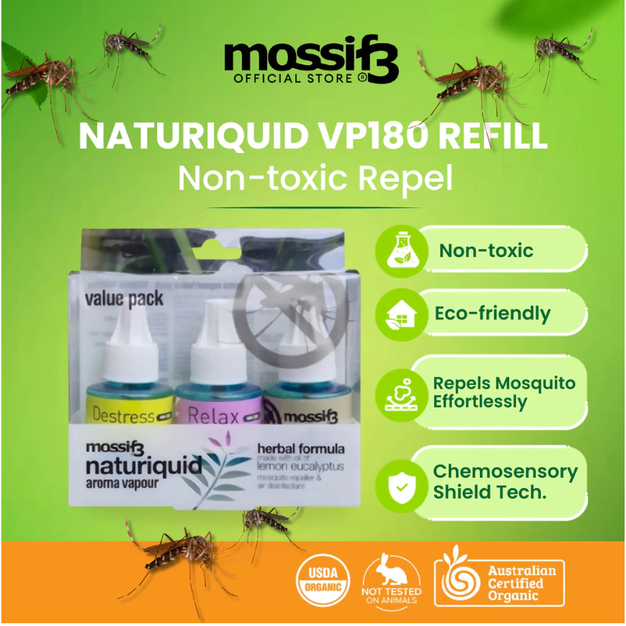 Naturiquid VP180 Refill – Non-Toxic, Poison-Free Aroma Vapour to Repel Mosquitoes