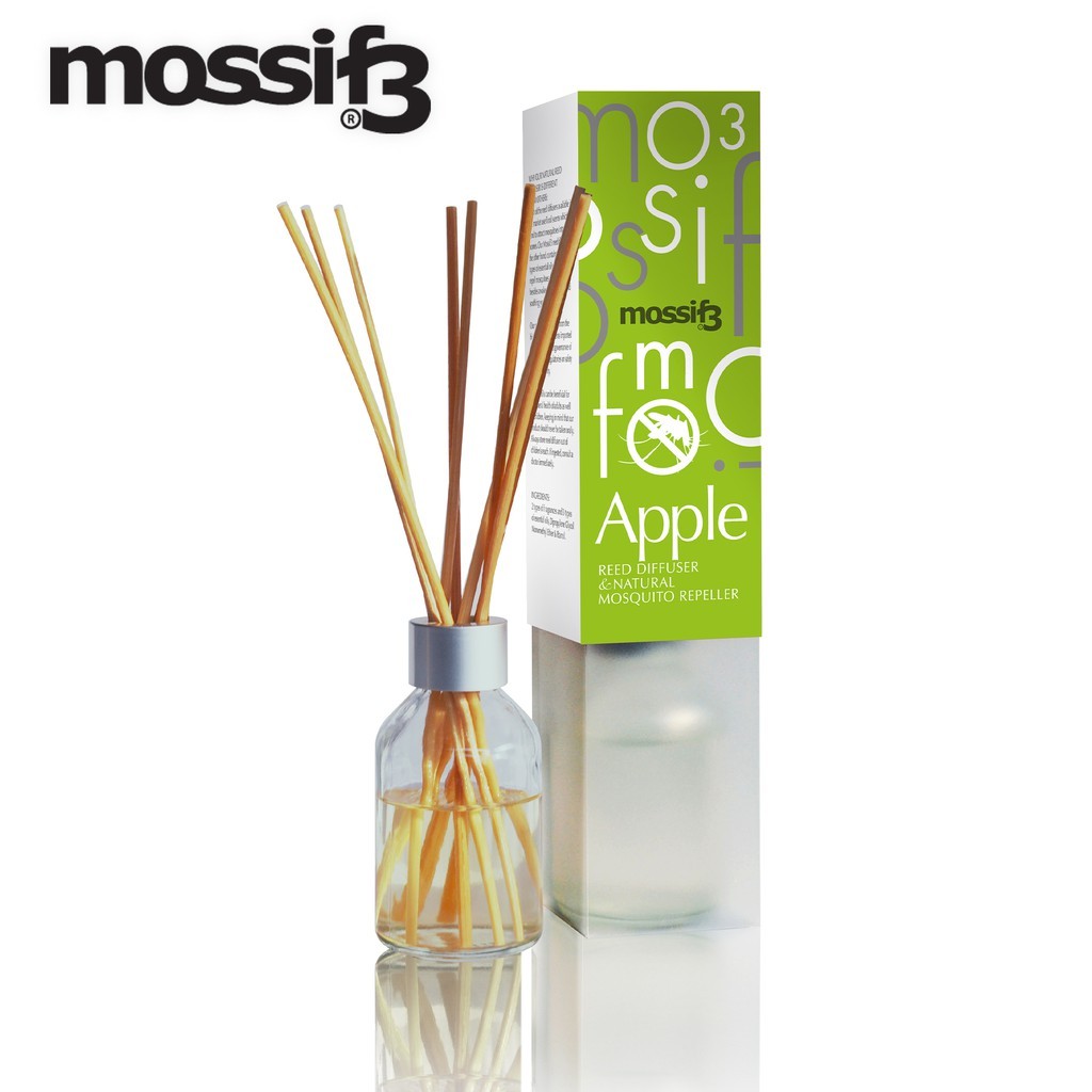 (1 Unit) Mossif3 3in1 Benefits Reed Diffuser Mosquito Repellent 100ml Lemon Eucalyptus Oil Aromatherapy Repel Mosquito