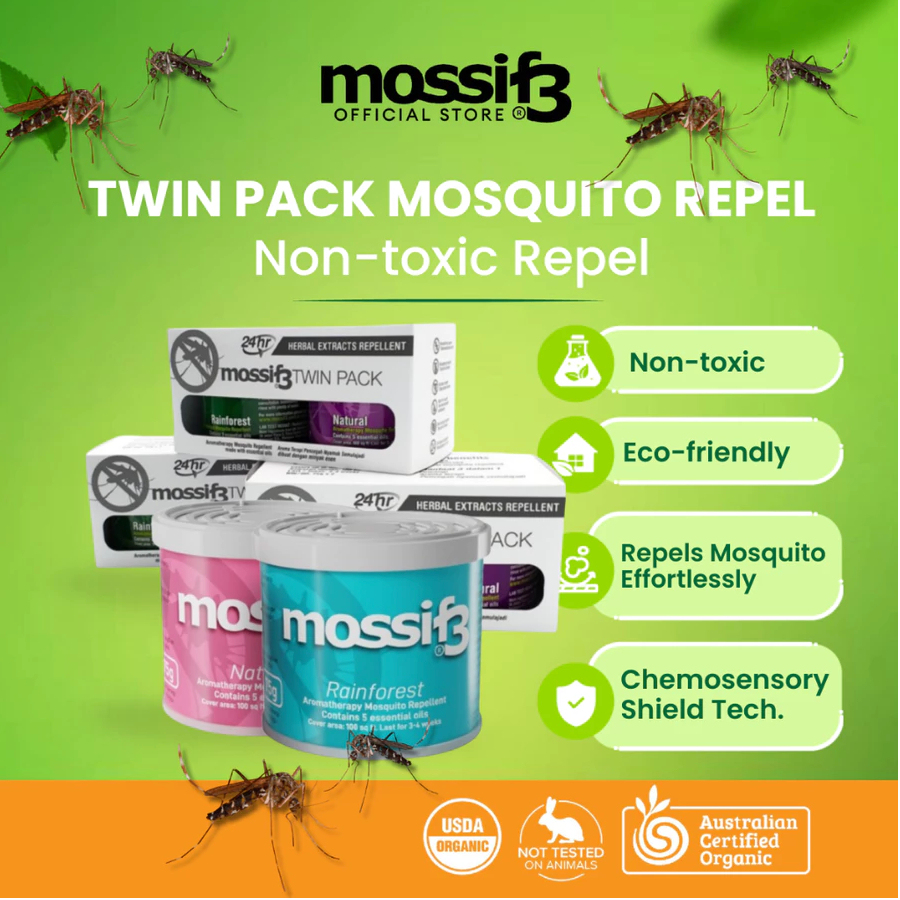 Mosquito Repellent Eucalyptus Scent Non Toxic Gel (TWIN PACK)