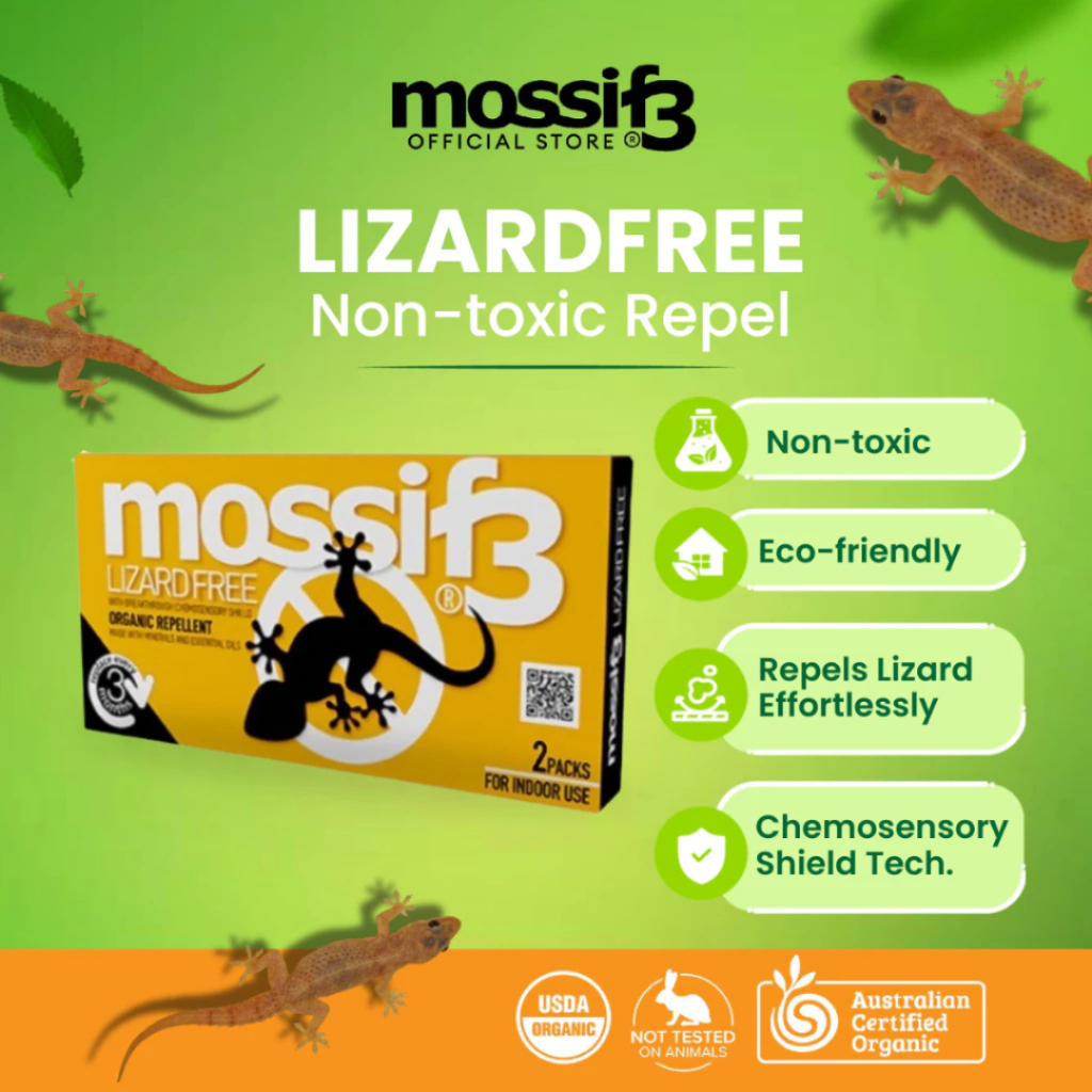 Mossif3 Lizard Repellent (Value Pack). Non Toxic, No Killing, No mess. Just Open and Place.