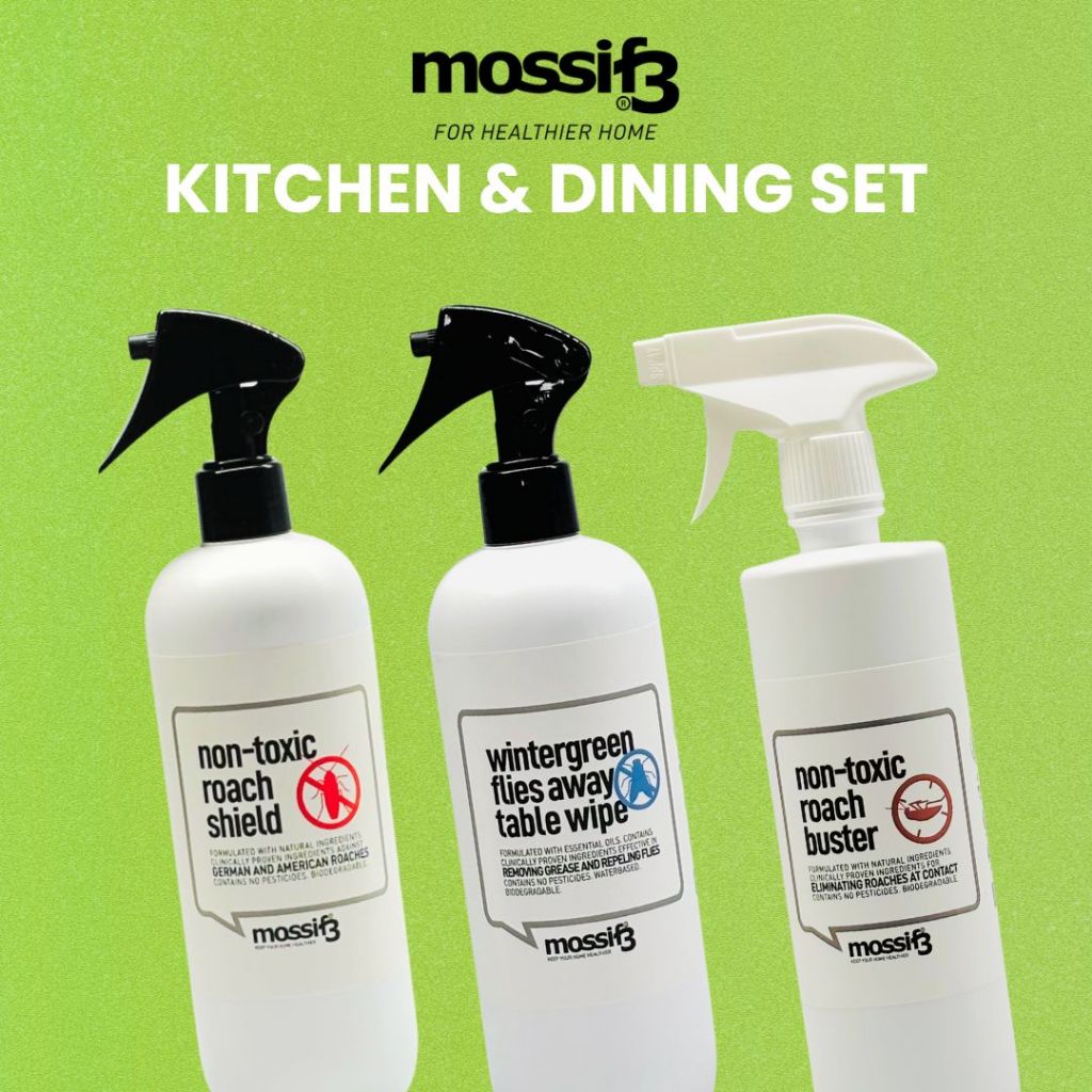(BUNDLE OF 3 MIX & MATCH) Mossif3 Non-Toxic Spray Repellent for Mosquito, Cockroach, Cat, Bedbug, Flies