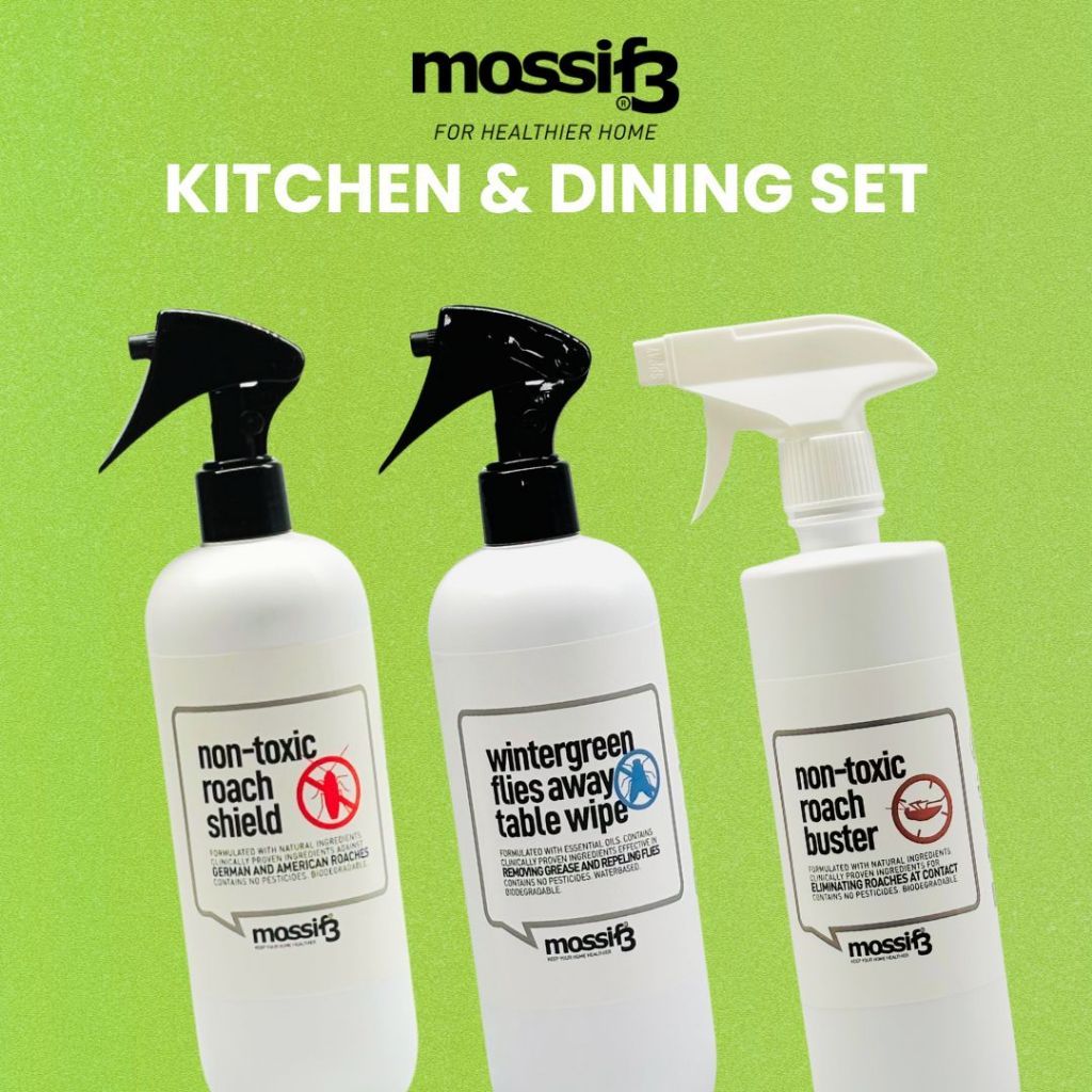 (BUNDLE OF 3 MIX & MATCH) Mossif3 Non-Toxic Spray Repellent for Mosquito, Cockroach, Cat, Bedbug, Flies