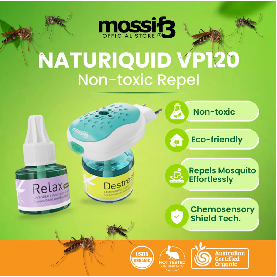 Non-toxic Mosquito Repellent Vaporiser. Safe for Children and Pets