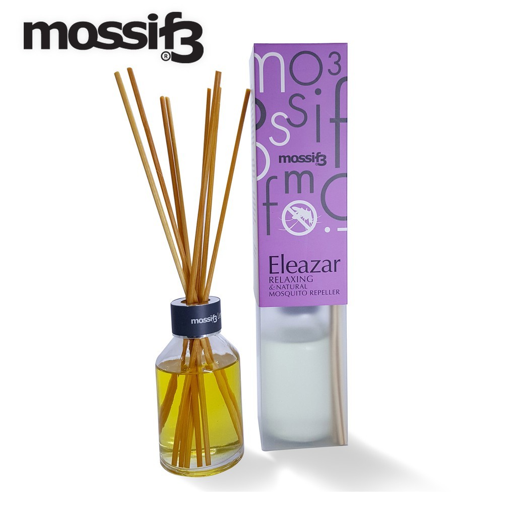 (1 Unit) Mossif3 3in1 Benefits Reed Diffuser Mosquito Repellent 100ml Lemon Eucalyptus Oil Aromatherapy Repel Mosquito