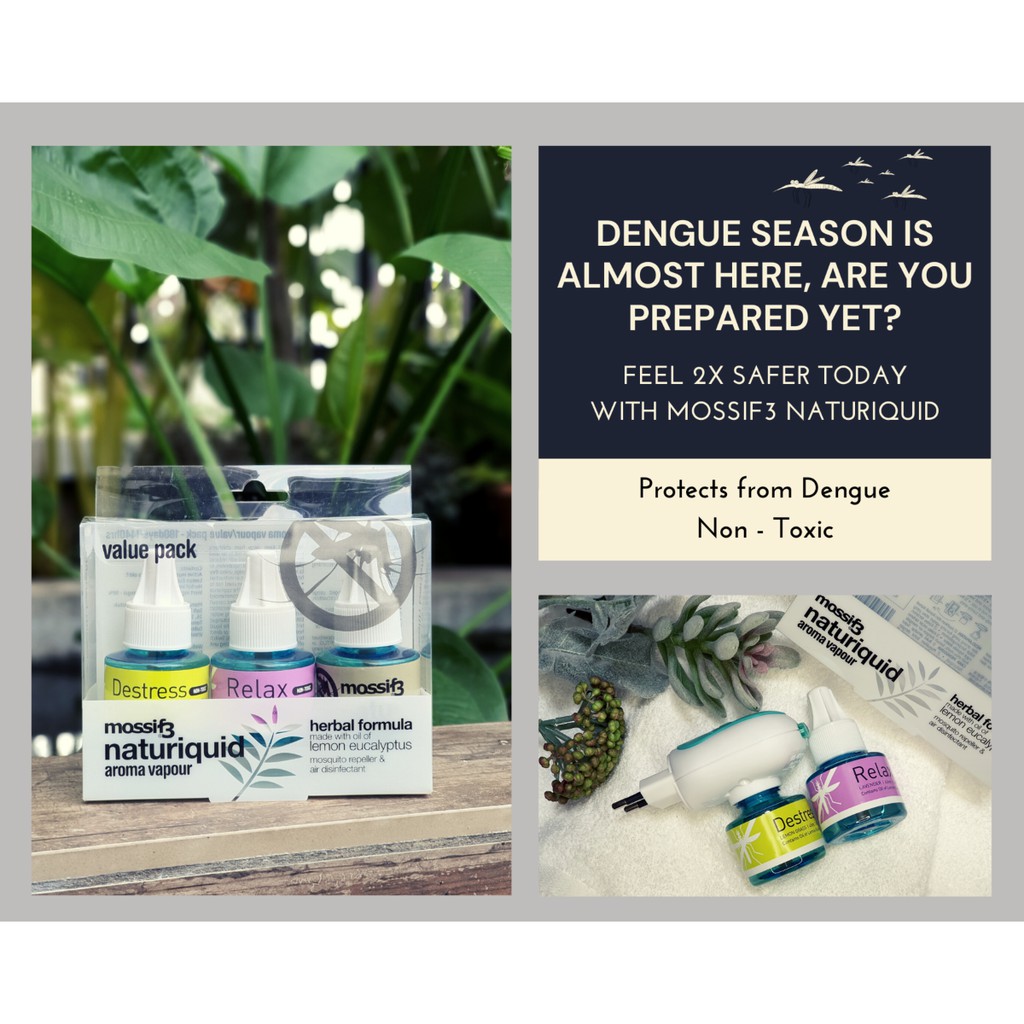 (BUNDLE OF 2) Mossif3 Naturiquid VP180 Mosquito Repellent Liquid Refill Vapor Aroma
