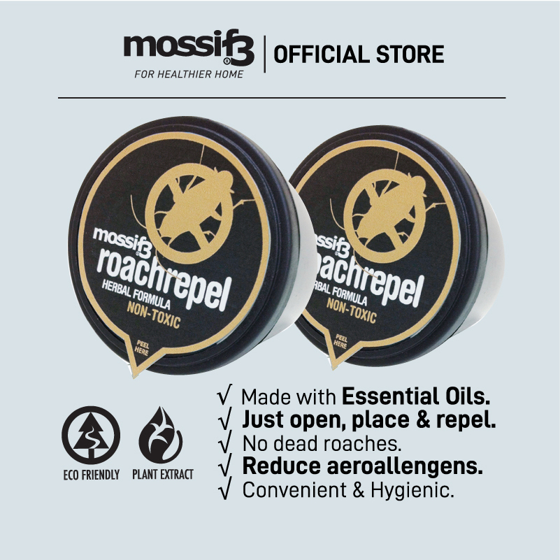 (BUNDLE OF 2) Mossif3 Lizardfree Repellent + Roachrepel 50g | Repel Lizard Gecko Roach Cockroach Safe Home