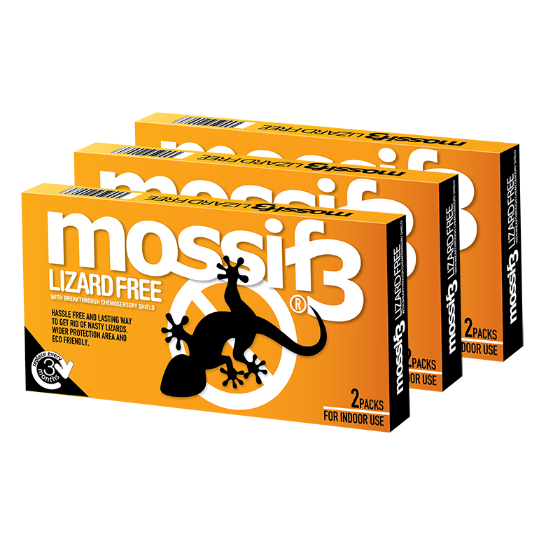Mossif3 Lizard Repellent (Value Pack). Non Toxic, No Killing, No mess. Just Open and Place.