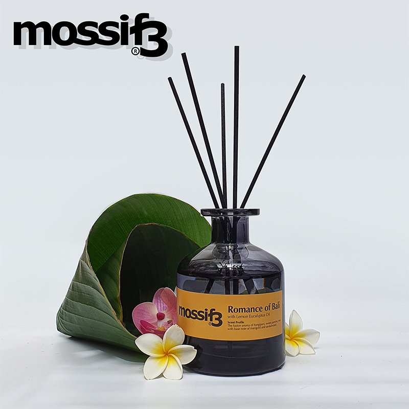 Mossif3 Reed Diffuser. 200ml. Aromatherapy with Mosquito Repellency (Lemon Eucalyptus Oil)