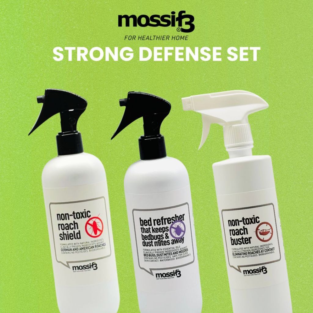 (BUNDLE OF 3 MIX & MATCH) Mossif3 Non-Toxic Spray Repellent for Mosquito, Cockroach, Cat, Bedbug, Flies