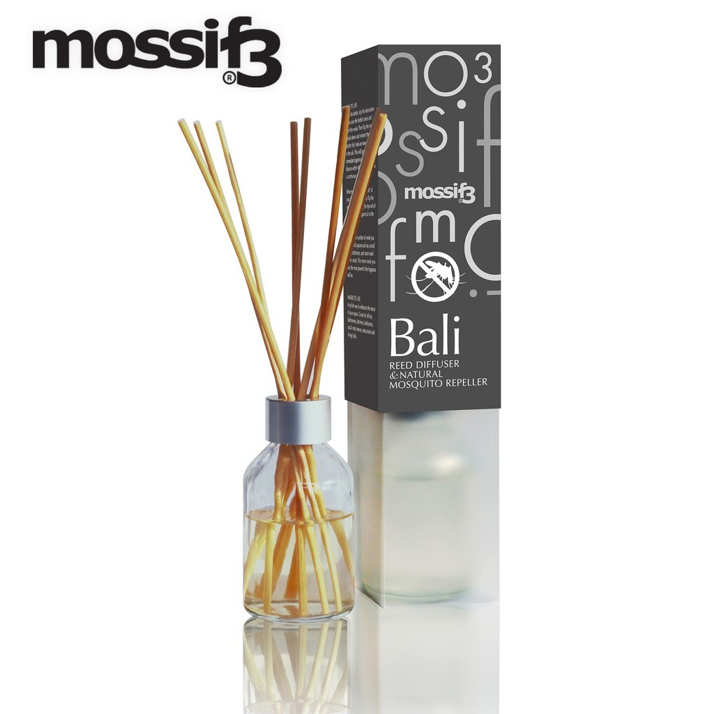 (1 Unit) Mossif3 3in1 Benefits Reed Diffuser Mosquito Repellent 100ml Lemon Eucalyptus Oil Aromatherapy Repel Mosquito