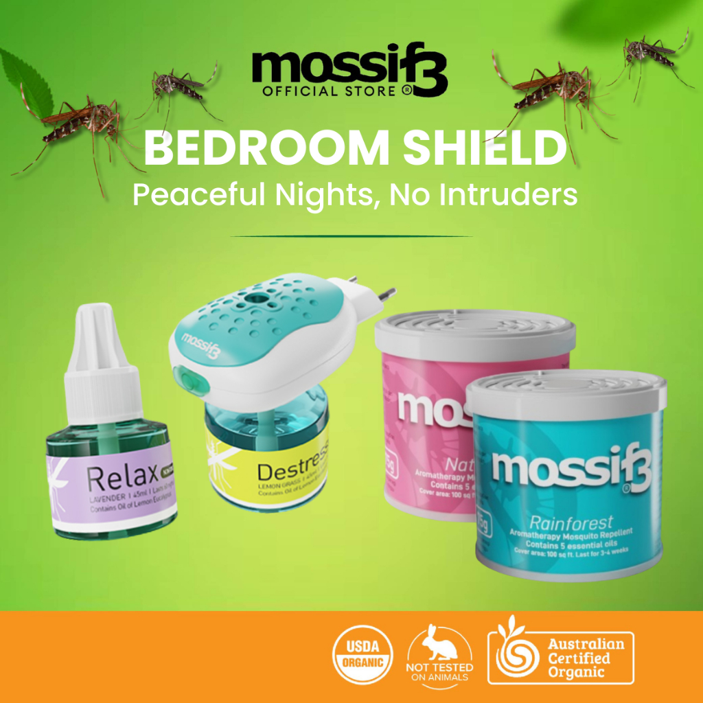 (BUNDLE OF 2) Mossif3  Naturiquid VP120 Aroma Vapour with Heater + Mosquito Repellent Lemon Twin Pack cans