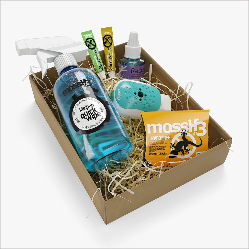 (STARTER KIT) Mossif3 3in1 Repellent Set Ant Lizard Mosquito Non Toxic, Repel Home Pests