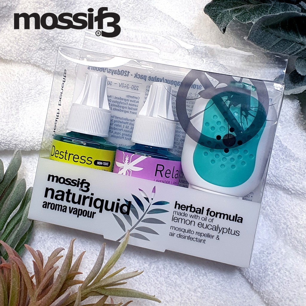Mossif3 Non-Toxic Naturiquid VP120 Aroma Vapour Electric Mosquito Repellent