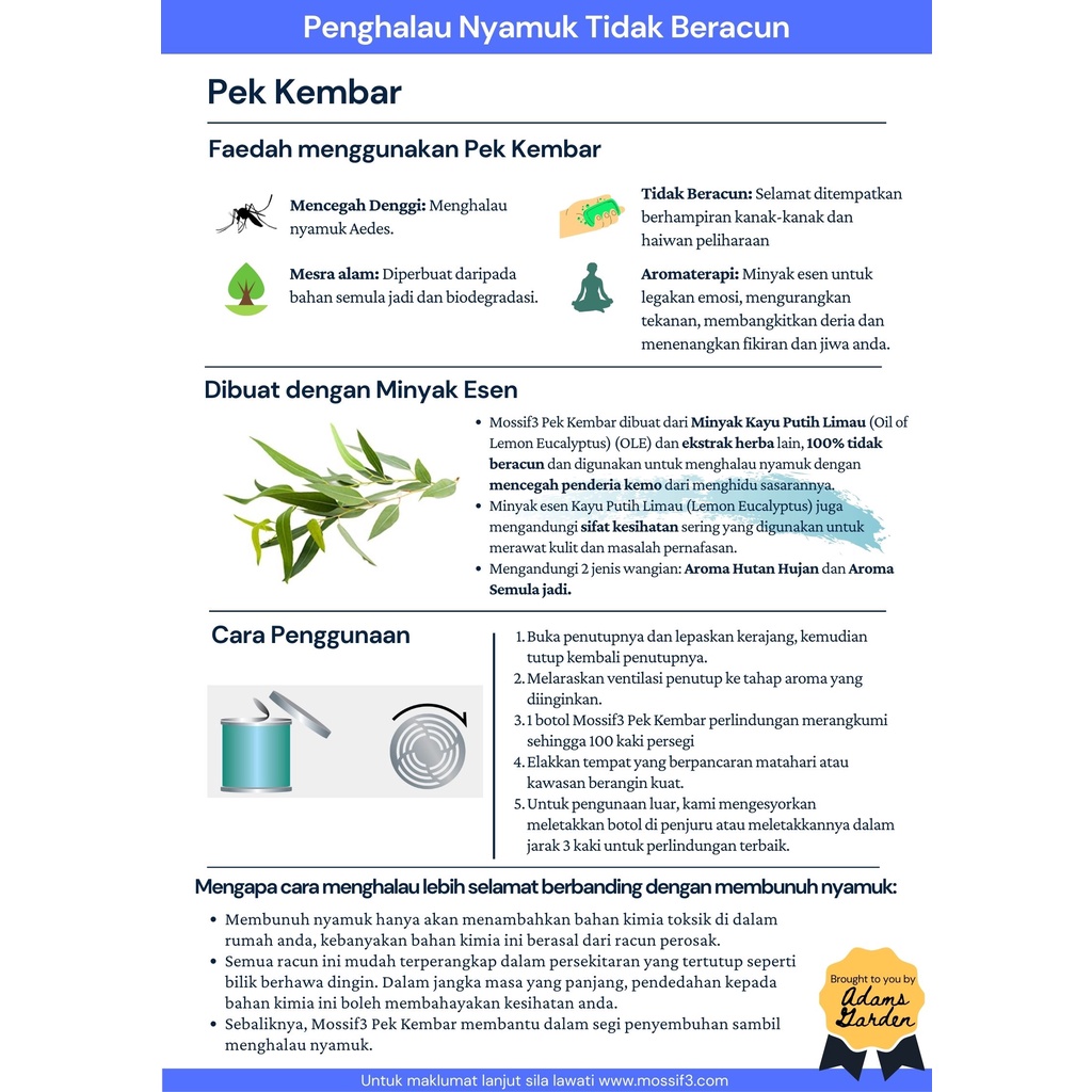 Mosquito Repellent Eucalyptus Scent Non Toxic Gel (TWIN PACK)