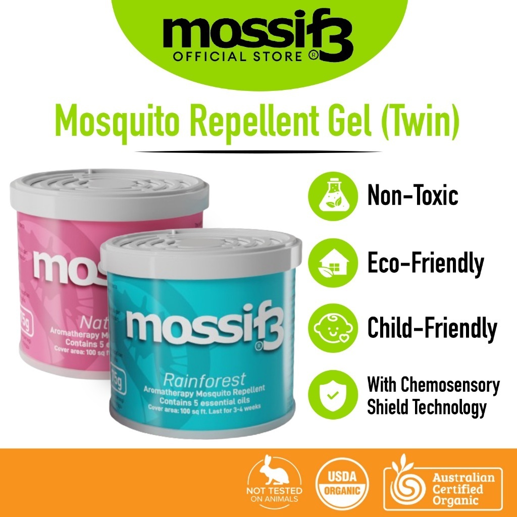 (BUNDLE OF 2) Mossif3  Naturiquid VP120 Aroma Vapour with Heater + Mosquito Repellent Lemon Twin Pack cans