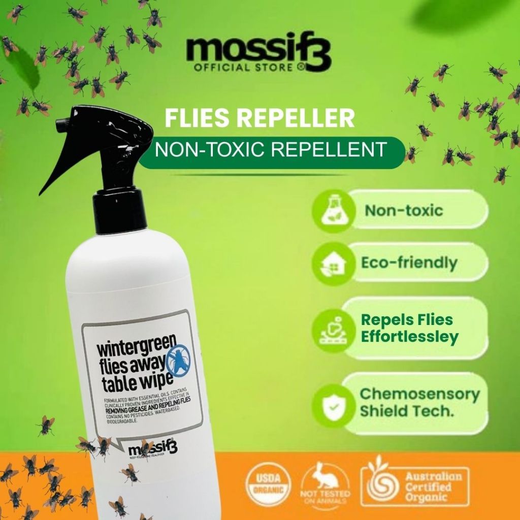 Wintergreen Flies Table Wipe Repellent Mossif3