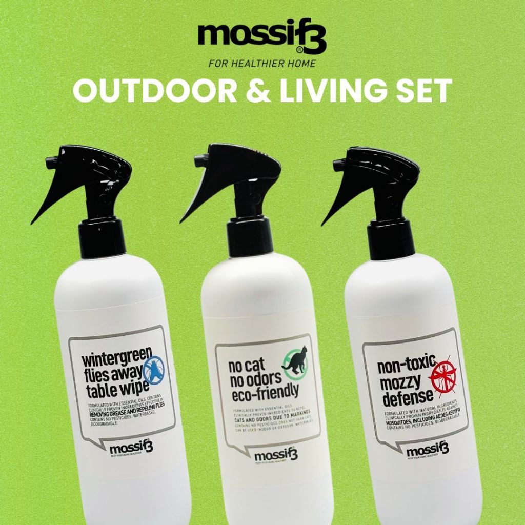 (BUNDLE OF 3 MIX & MATCH) Mossif3 Non-Toxic Spray Repellent for Mosquito, Cockroach, Cat, Bedbug, Flies