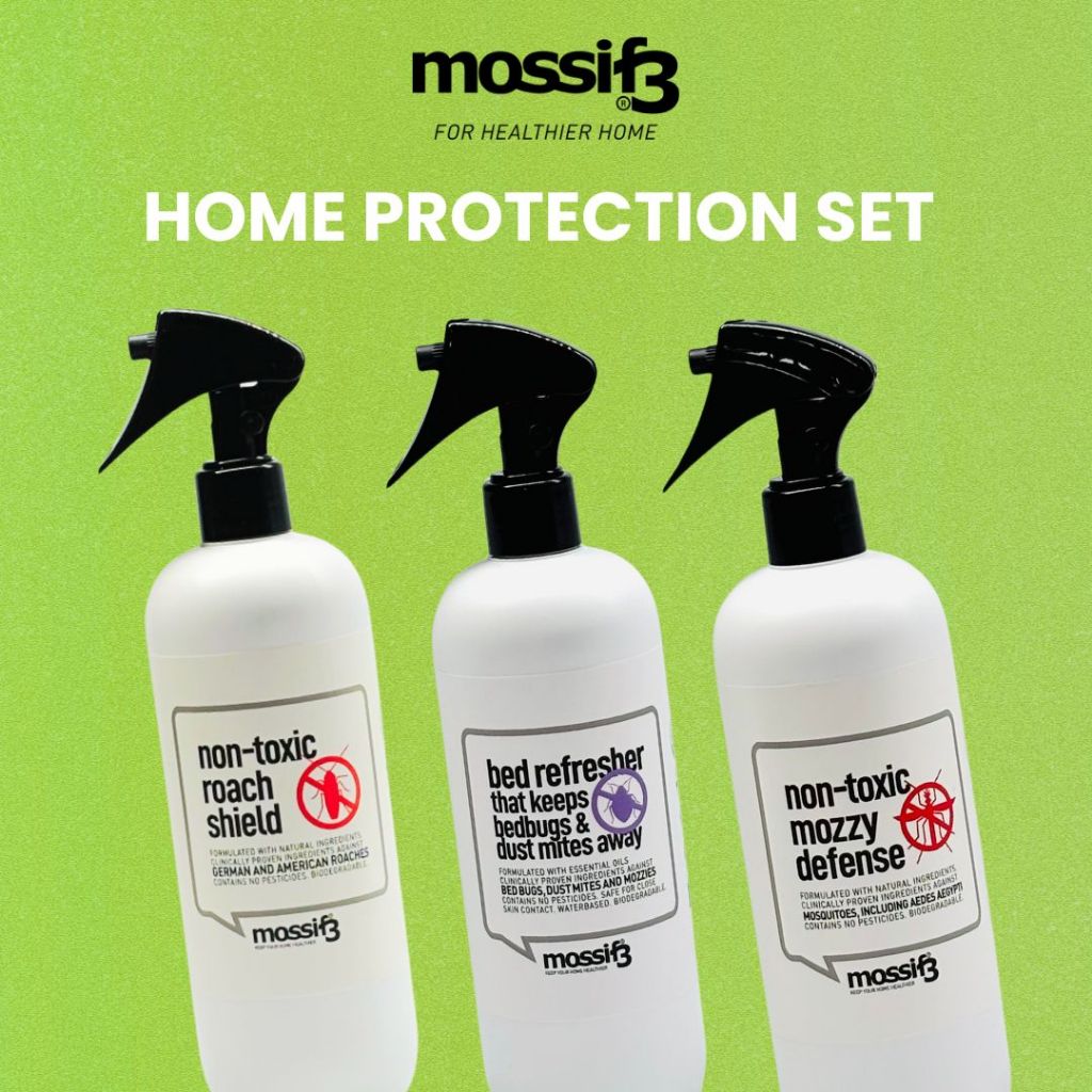 (BUNDLE OF 3 MIX & MATCH) Mossif3 Non-Toxic Spray Repellent for Mosquito, Cockroach, Cat, Bedbug, Flies