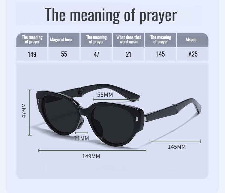 Stylish cat-eye sunglasses with folding design