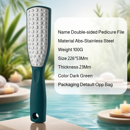 Double-sided Stainless Steel Foot File with Sandpaper for Dead Skin Removal