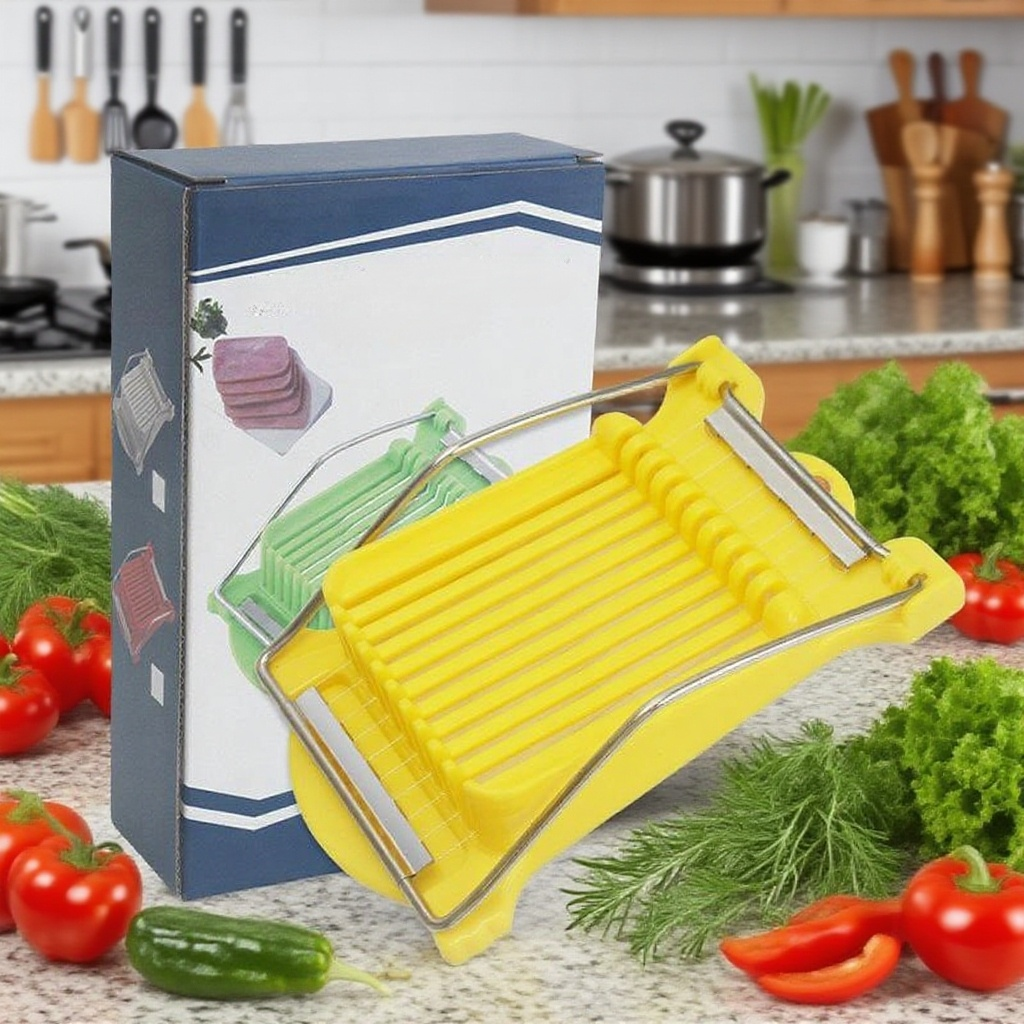 Stainless Steel Slicer for Home Use – Egg and Luncheon Meat Cutter