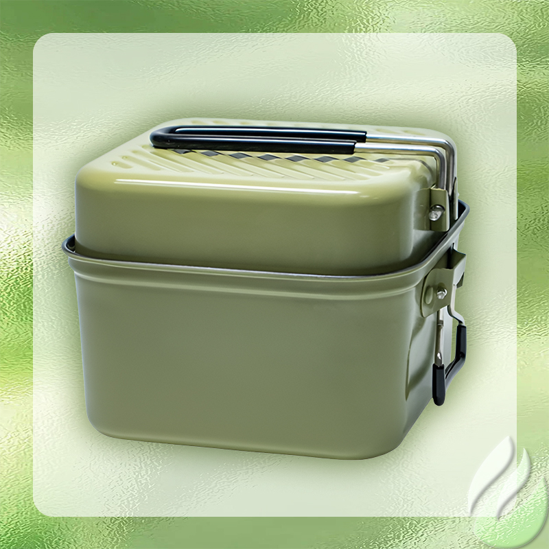 Portable Non-Coated Foldable Camping Pan for One Person