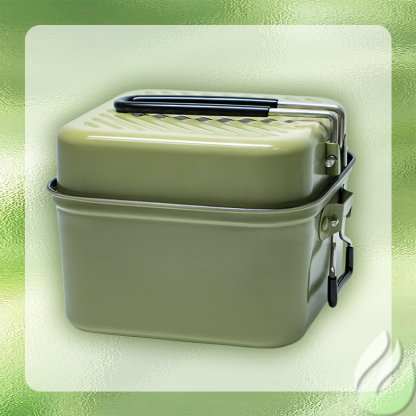 Portable Non-Coated Foldable Camping Pan for One Person