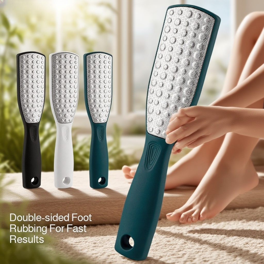 Double-sided Stainless Steel Foot File with Sandpaper for Dead Skin Removal