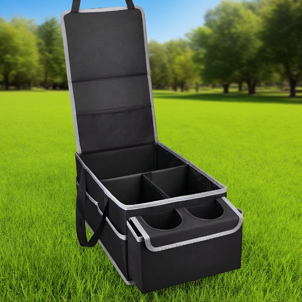 Multi-Compartment Foldable Car Seat Organizer