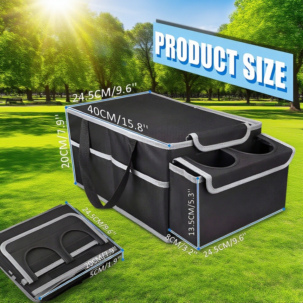 Multi-Compartment Foldable Car Seat Organizer