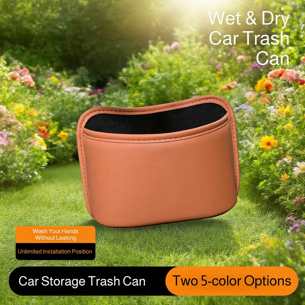  Multifunctional Hanging Car Storage Box & Trash Bin