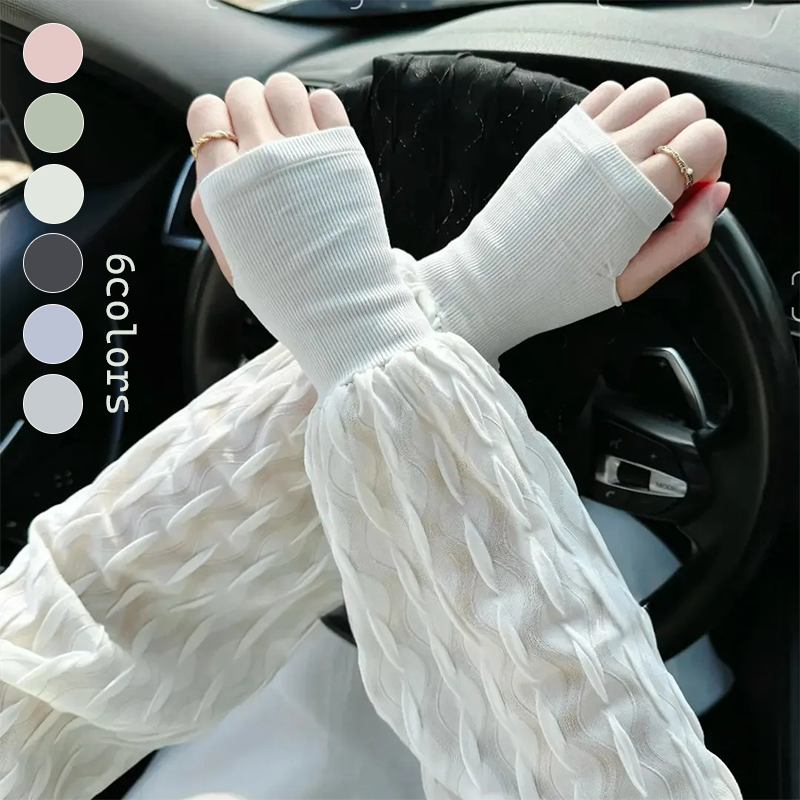 売り切れ必至 無地 レディース UVカット アームカバー