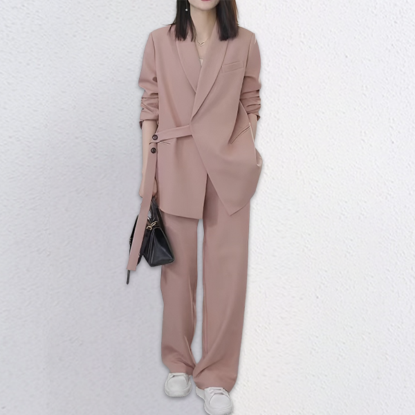 元気いっぱい 通勤OL カジュアル スーツ 上下セット