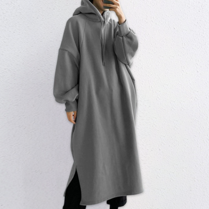 人気上昇中 保温性いい 無地 ロング 裏ボア パーカー