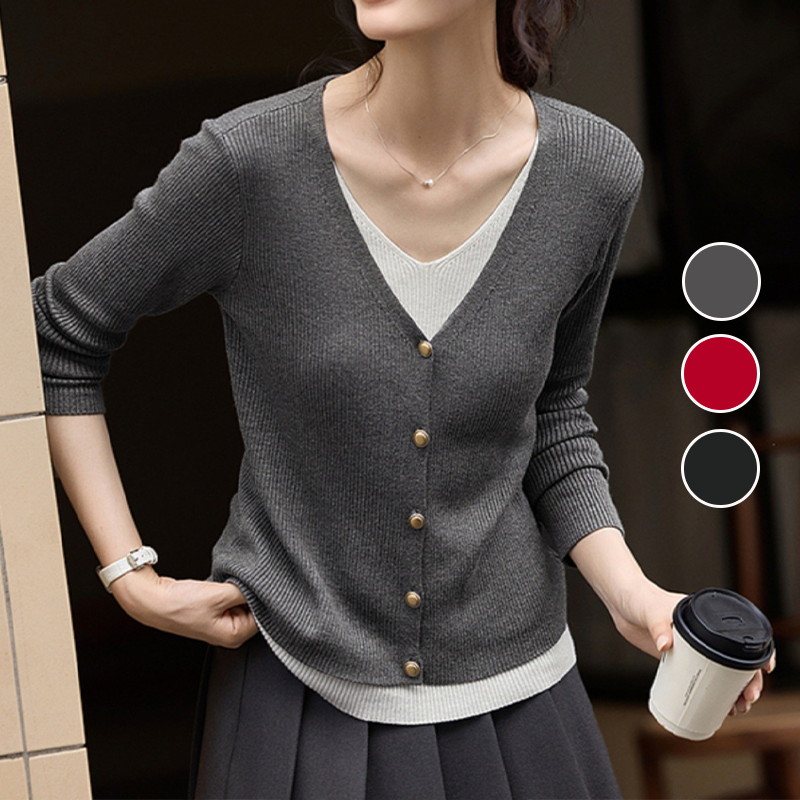 人気爆発中 薄手 無地 カジュアル シンプル 長袖 セーター