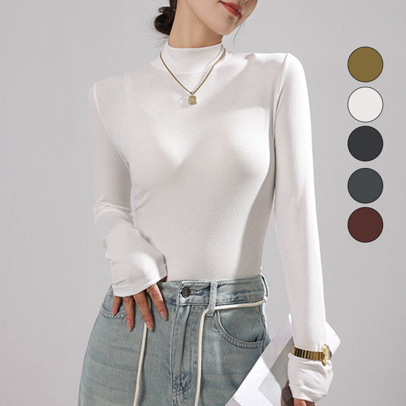 無地 カジュアル シンプル 長袖 カットソー