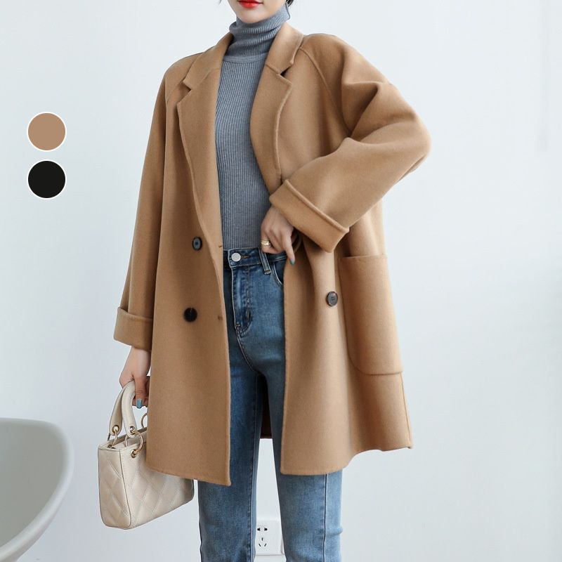 超人気 ぴったり 無地 カジュアル シンプル コート