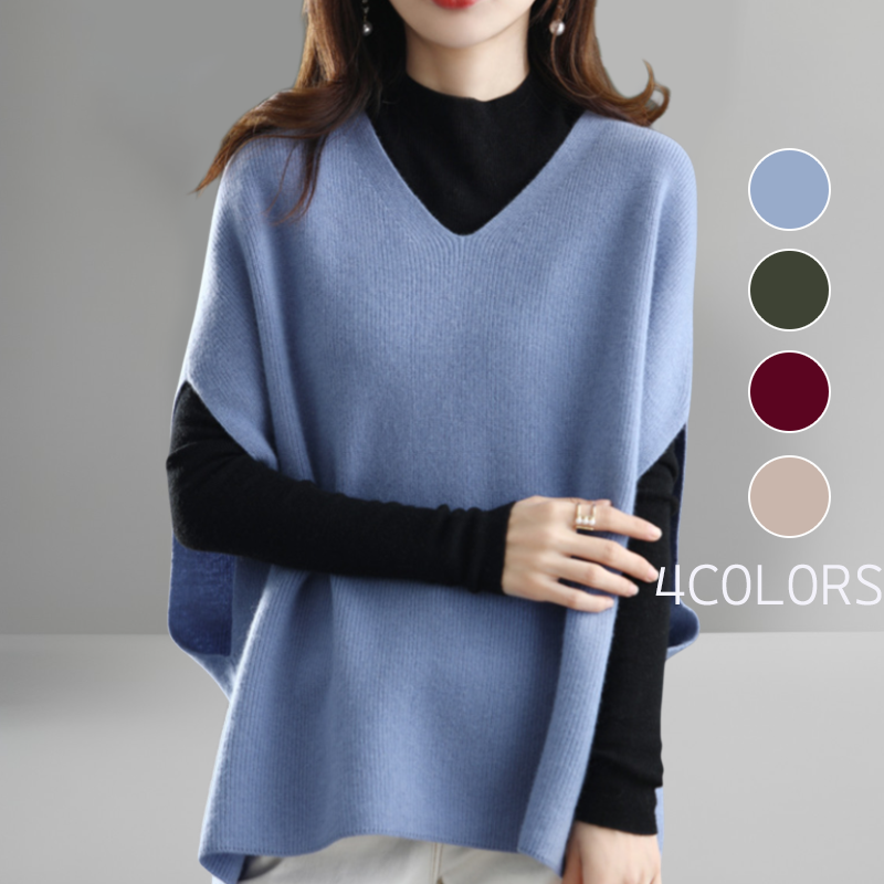 無地 カジュアル シンプル レディース カシミヤ ベスト
