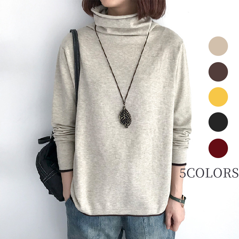 高級感をかもし出す 無地 カジュアル シンプル 長袖 ニット