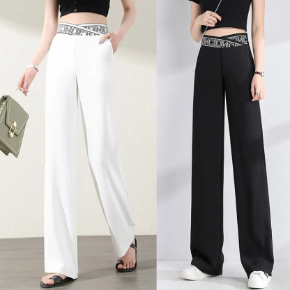美脚 無地 カジュアル シンプル ワイドパンツ