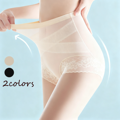 無地 ハイウエスト 補正 レース 下着