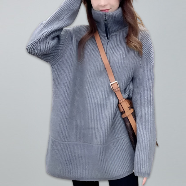 上質感 ルーズ おしゃれ 無地 カジュアル ニットセーター